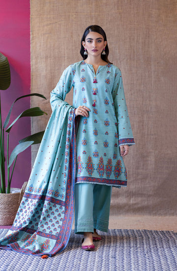 Orient OTL 22 145 Teal Khaddar Myreen Winter Collection 2022 Online Shopping